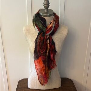 NorthStyle Elegant Red and Gray Scarf